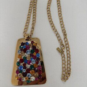 Kate Spade New York Gold-Toned Trapezoid Statement Necklace - Multicolored Pavé